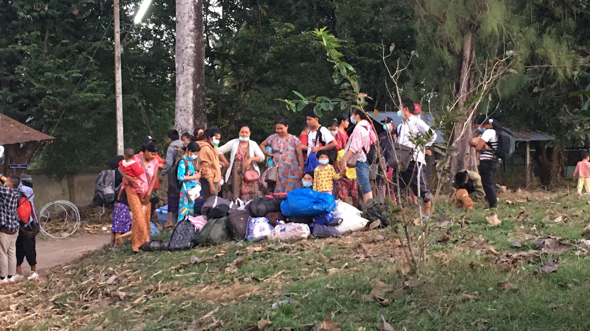 Over a thousand people from Lay Kay Kaw fled to Thailand for safety from the military junta's offensives