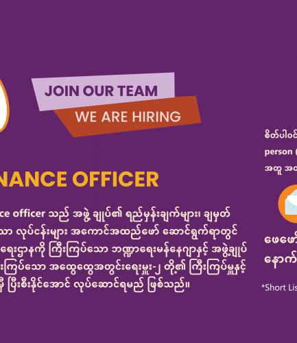 Job Announcement: Finance Officer 