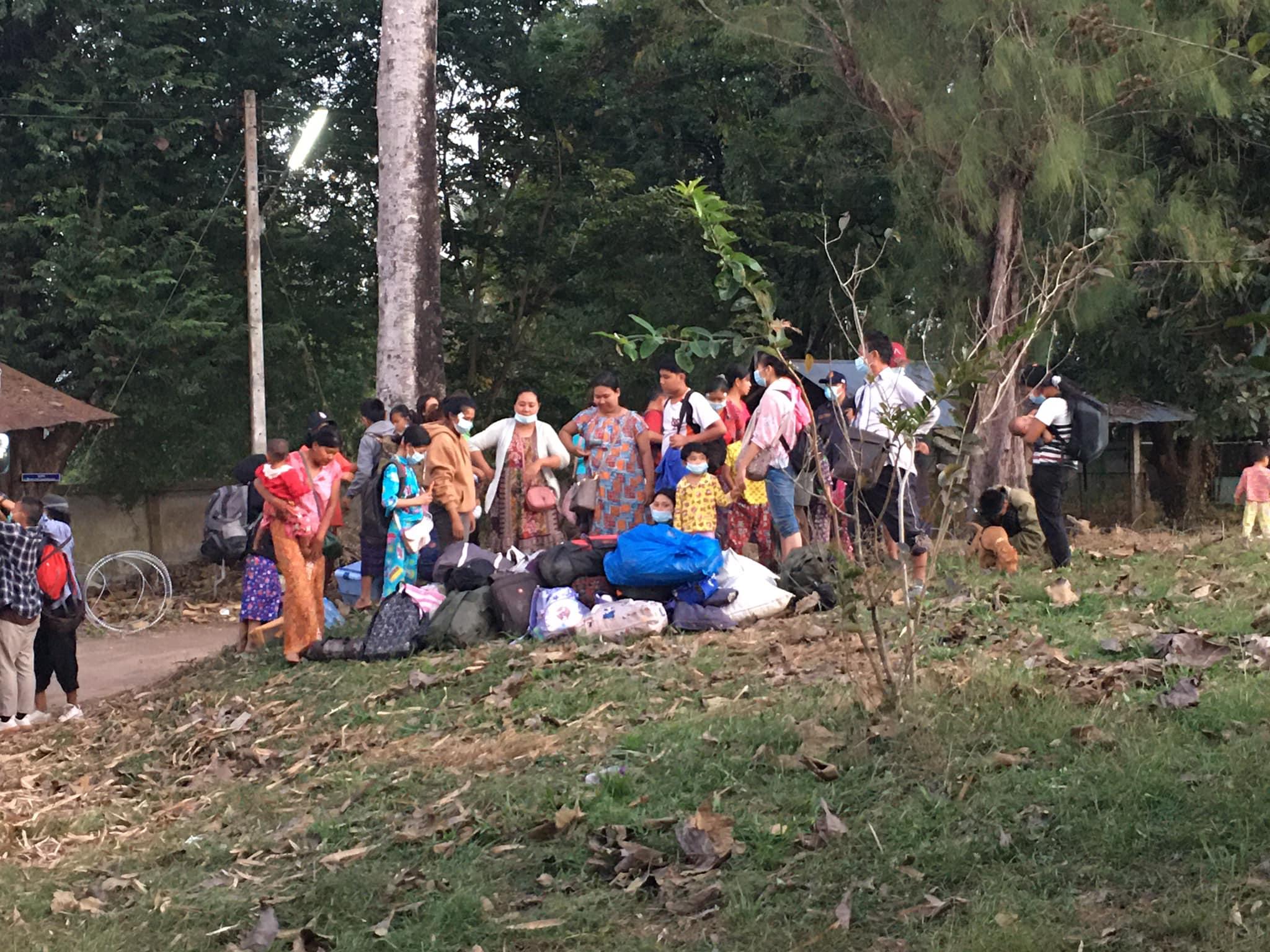 Over a thousand people from Lay Kay Kaw fled to Thailand for safety from the military junta's offensives